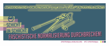 Redebeitrag der FAU Erzgebirgskreis für die Antifaschitische Großdemostration "Schicht im Schacht - Faschistische Normalisierung durchbrechen!" am 31.07.21 in Zwönitz