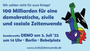 Bundesweite Demonstration „Wir zahlen nicht für eure Kriege!"
