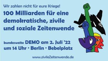 Bundesweite Demonstration „Wir zahlen nicht für eure Kriege!"