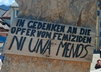 Demonstration in Freiburg wegen Femizid durch Polizisten in Lahr